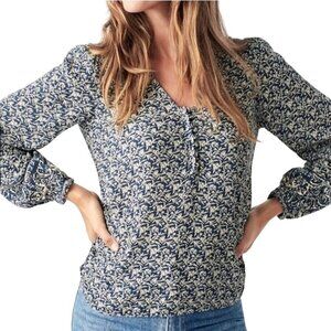 Faherty Amelia Top Midnight Antique Vines Size M